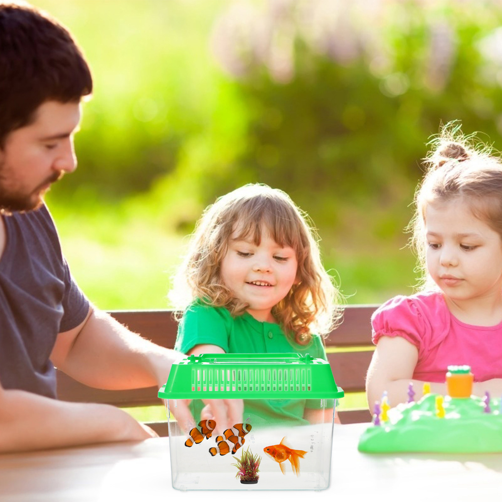 Handzame mini-visbak van plast - Aquarium Fish Green recensie en prijs