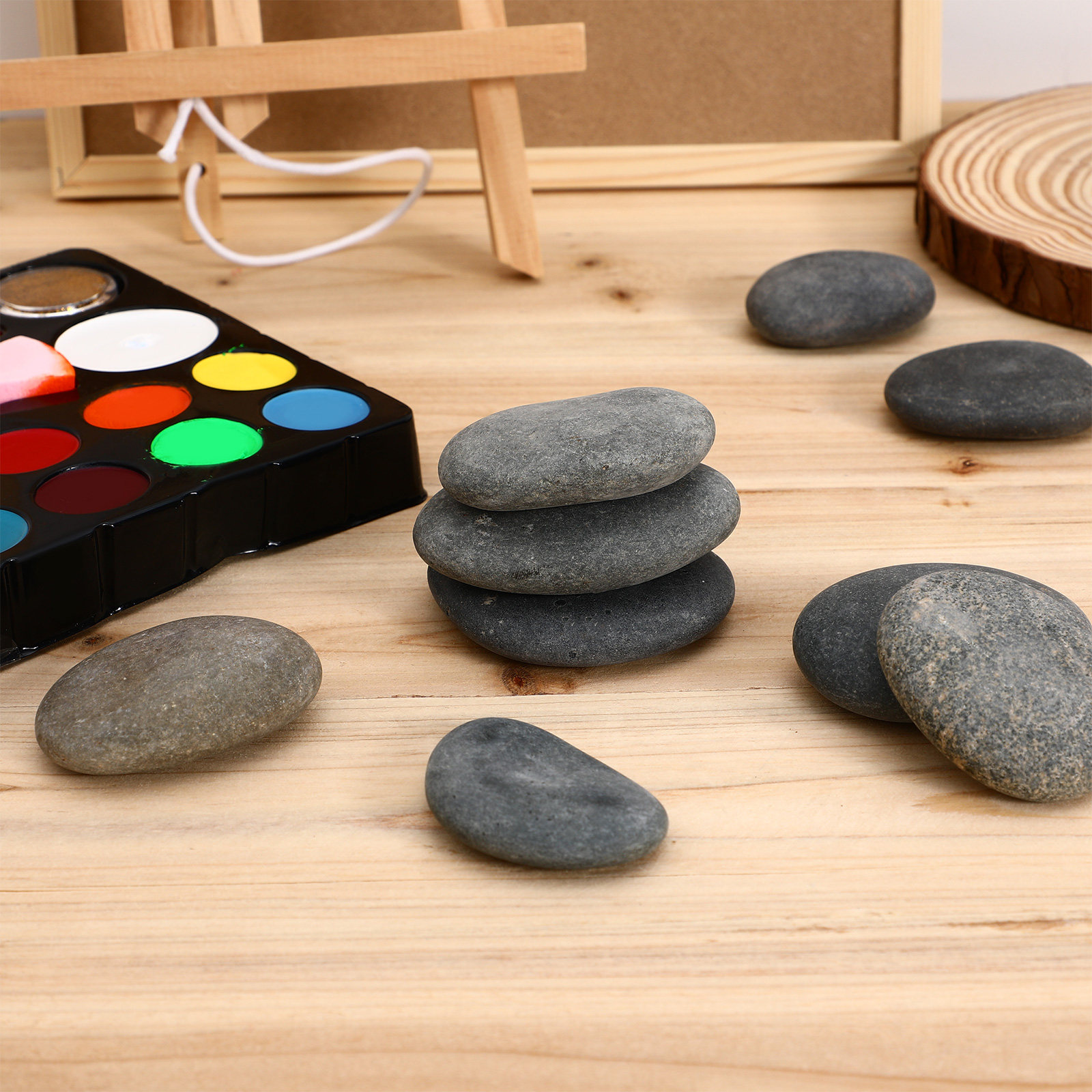 9 stuks beschilderde platte st - Aquarium Decoration Rock recensie en prijs