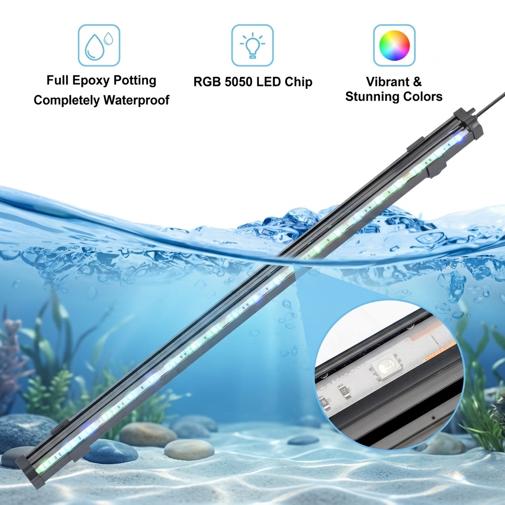 USB LED Aquarium Luchtbellenli - Aquarium Fish Lamp recensie en prijs
